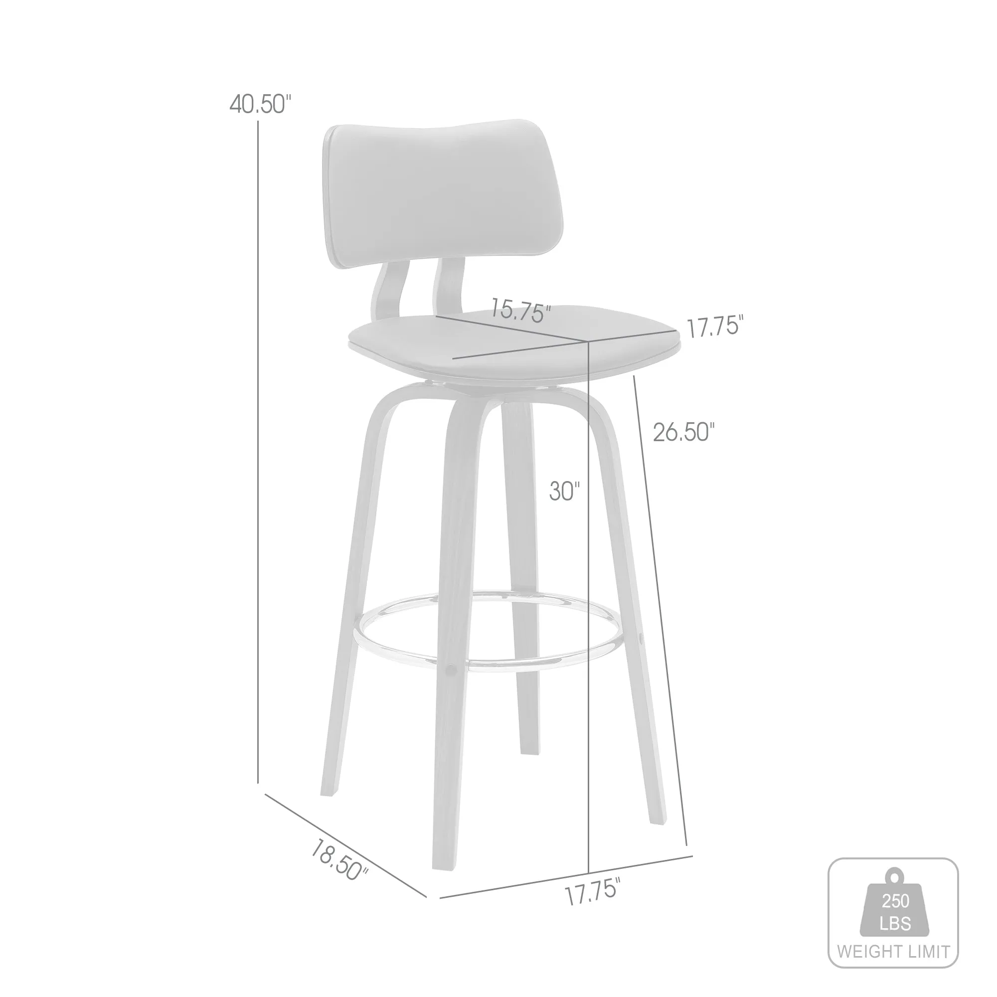 Pico Upholstered Swivel Barstool