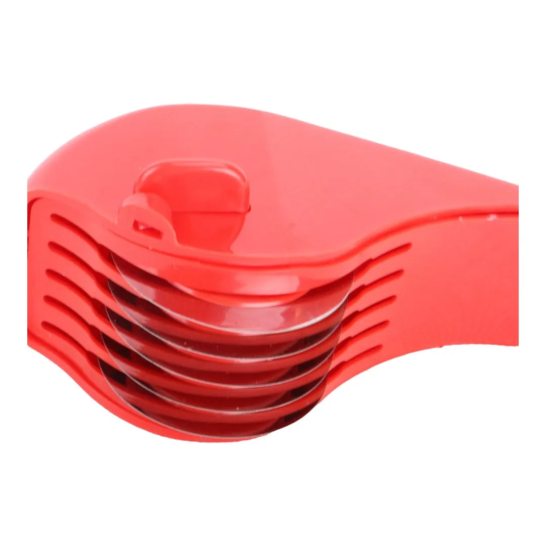 Red Ultimate Super Slicer – 5-Blade Rolling Wheel for Herbs and Noodles