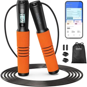 RENPHO Smart Jump Rope, Fitness Skipping Rope with APP Data Analysis, Workout Jump Ropes for Home Gym, Crossfit, Jumping Rope Counter for Exercise for Men, Women, Kids, Girls