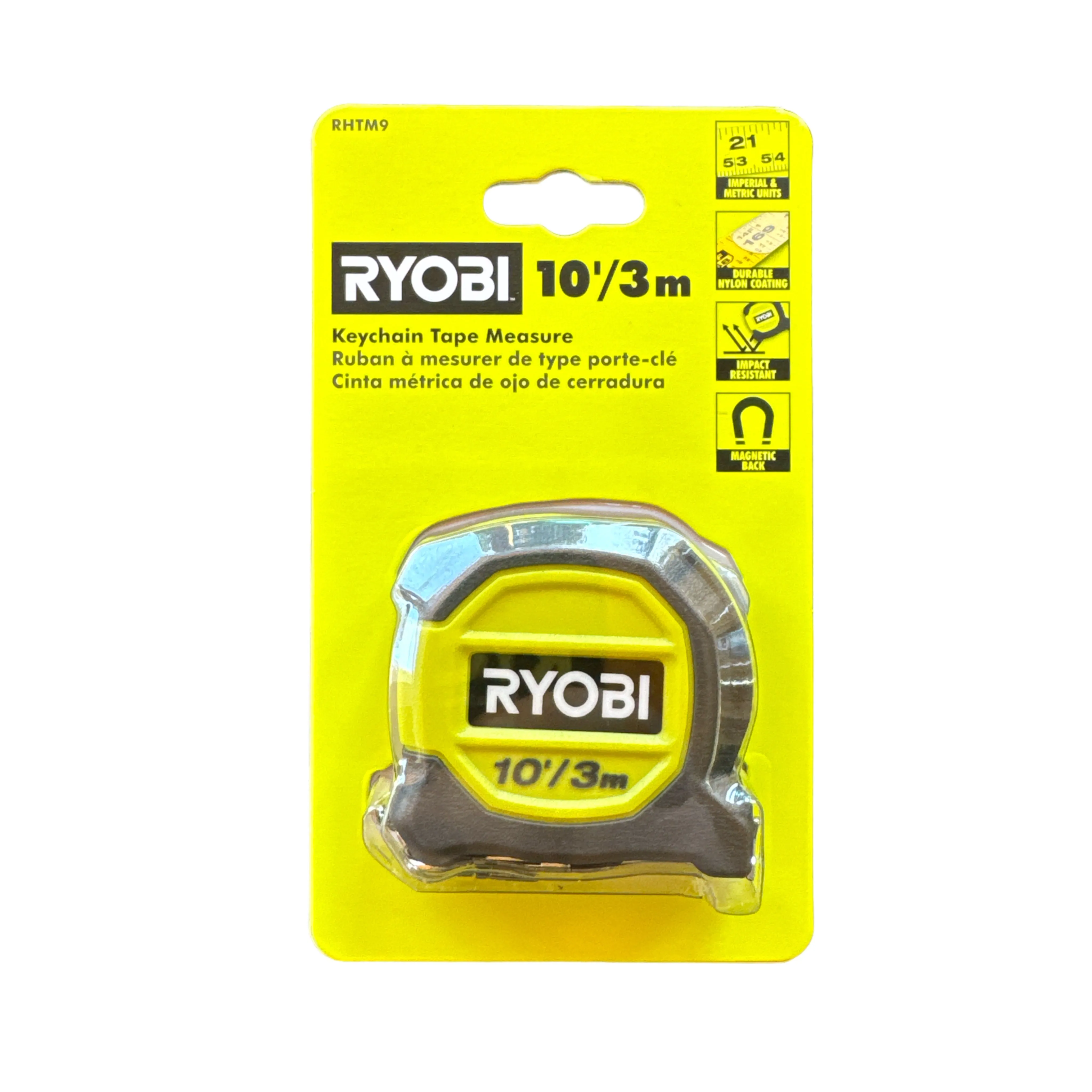 RYOBI 10 ft./3m Keychain Tape Measure