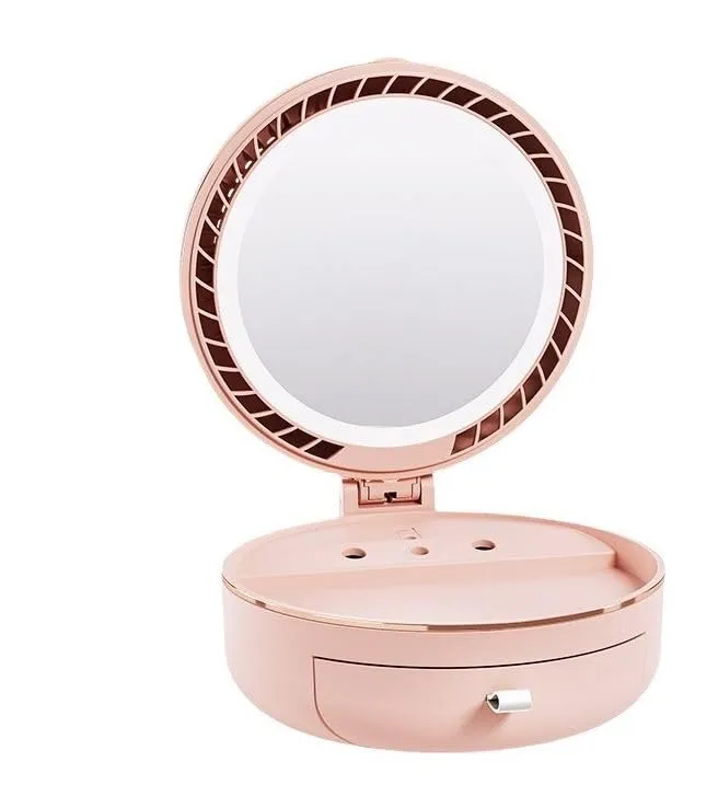 Seadra led Smart Makeup Mirror with lamp Dressing Table Mirror Spray humidifying Makeup Mirror Cosmetic Storage Box with Drawer Luxurious Look