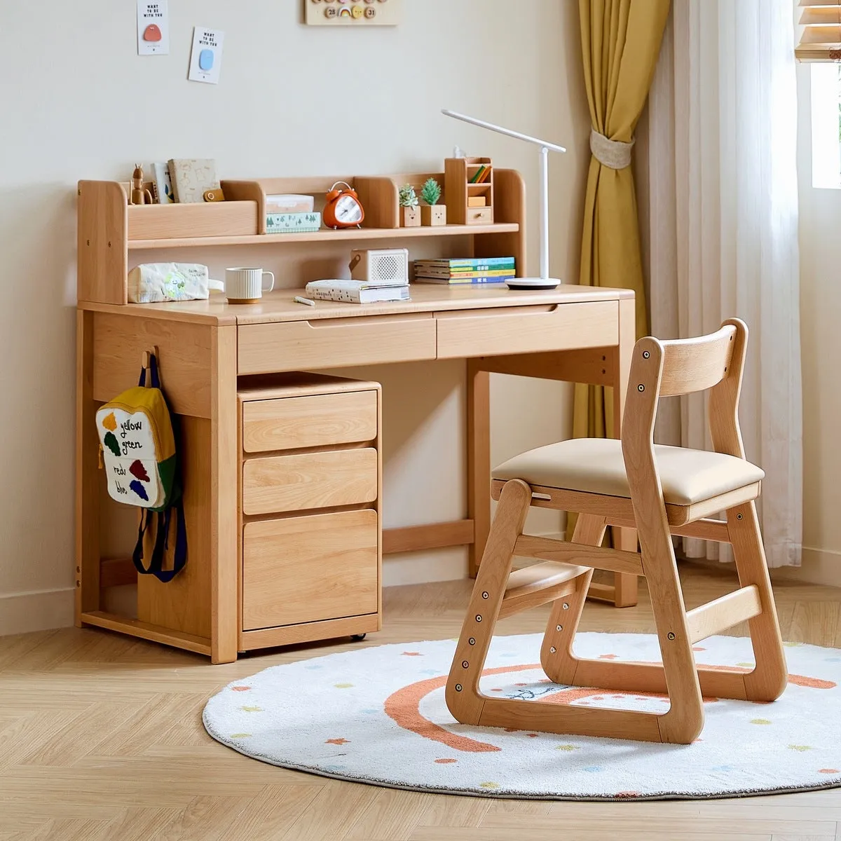 Solid Wood Adjustable Kids Chair