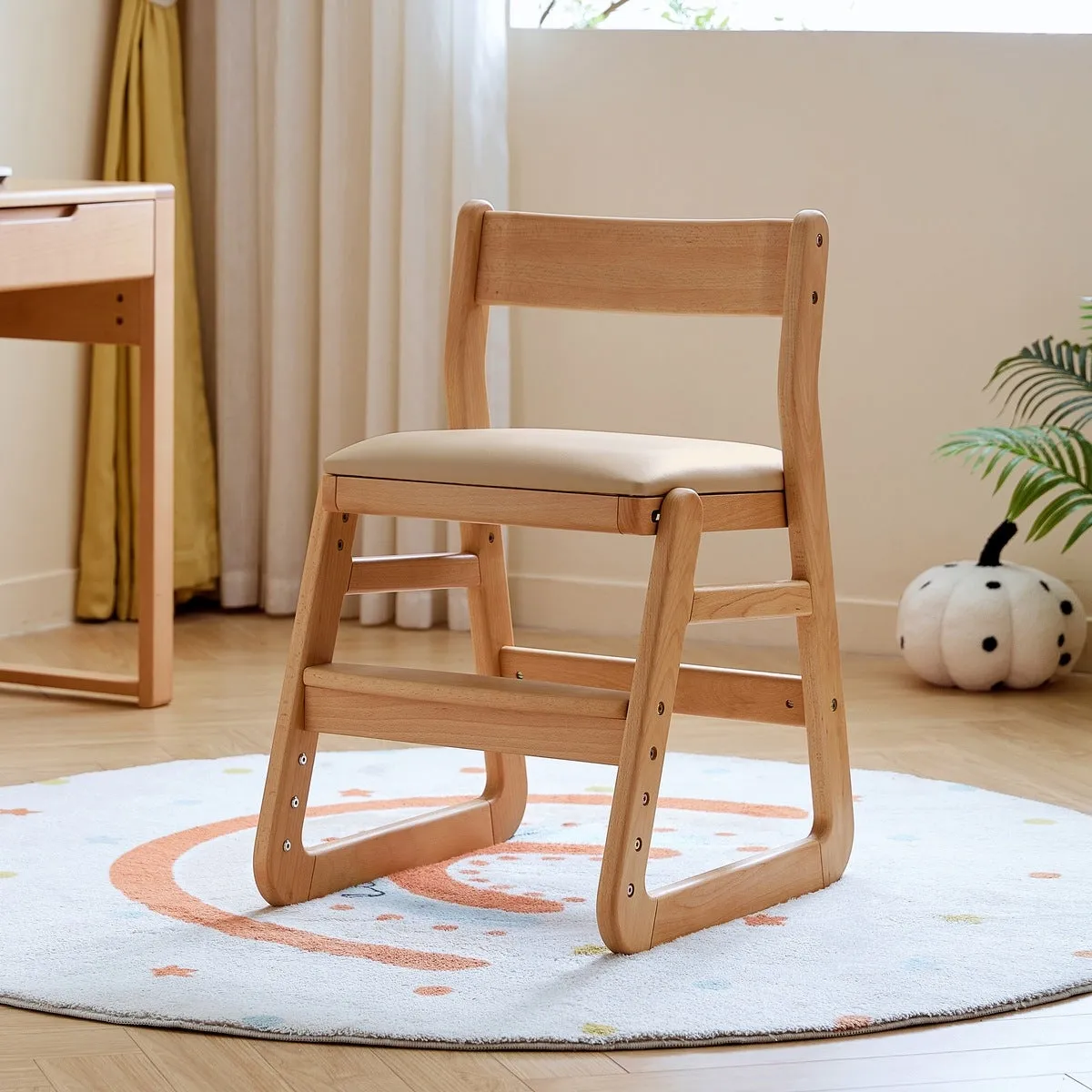 Solid Wood Adjustable Kids Chair