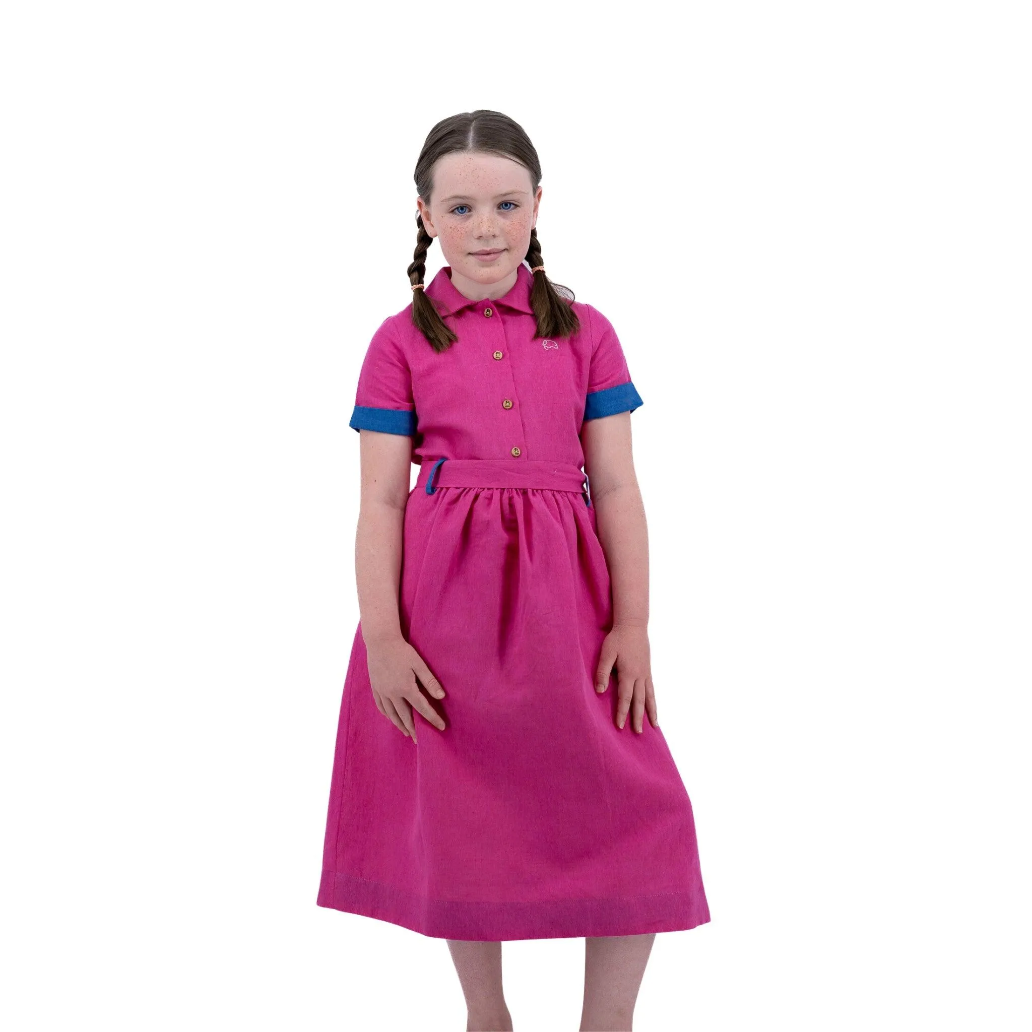 Sustainable Summer Fun: Eco-Friendly Fuchsia Linen Dress