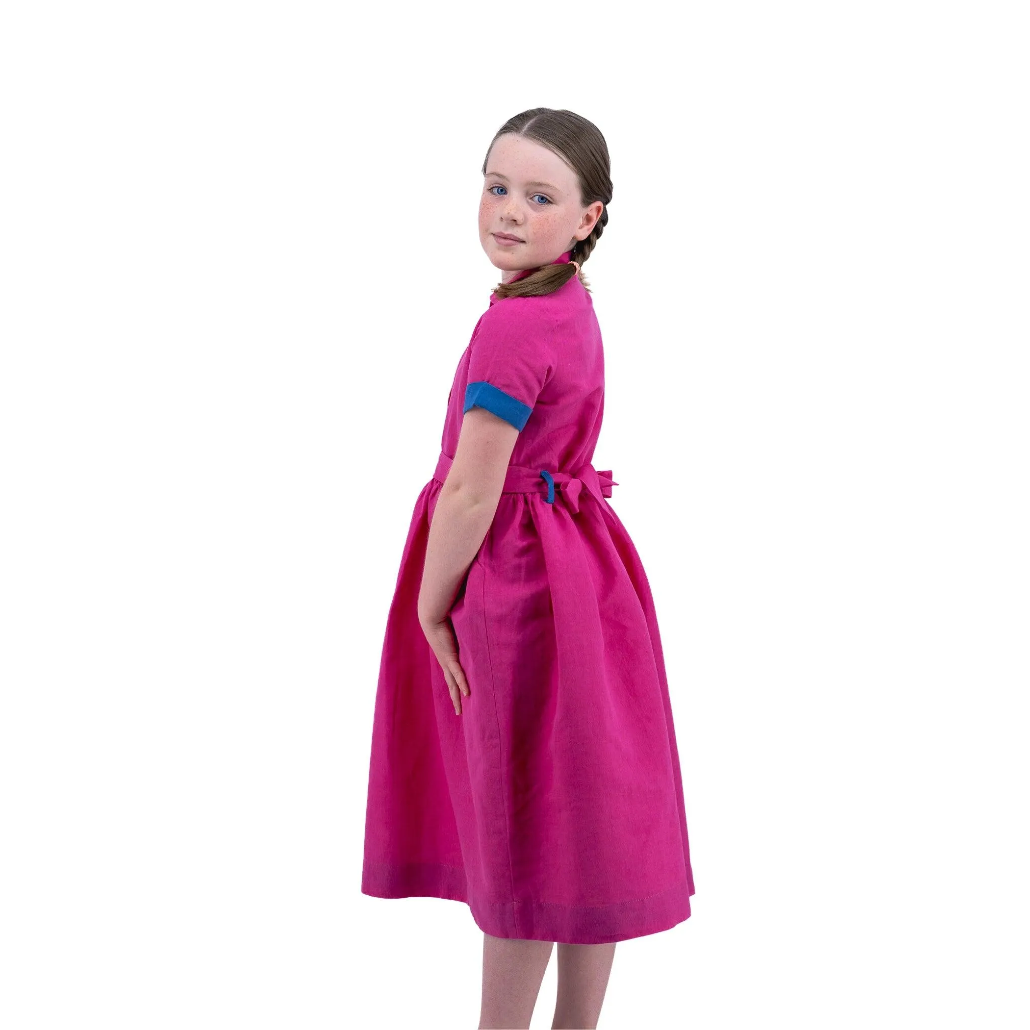 Sustainable Summer Fun: Eco-Friendly Fuchsia Linen Dress