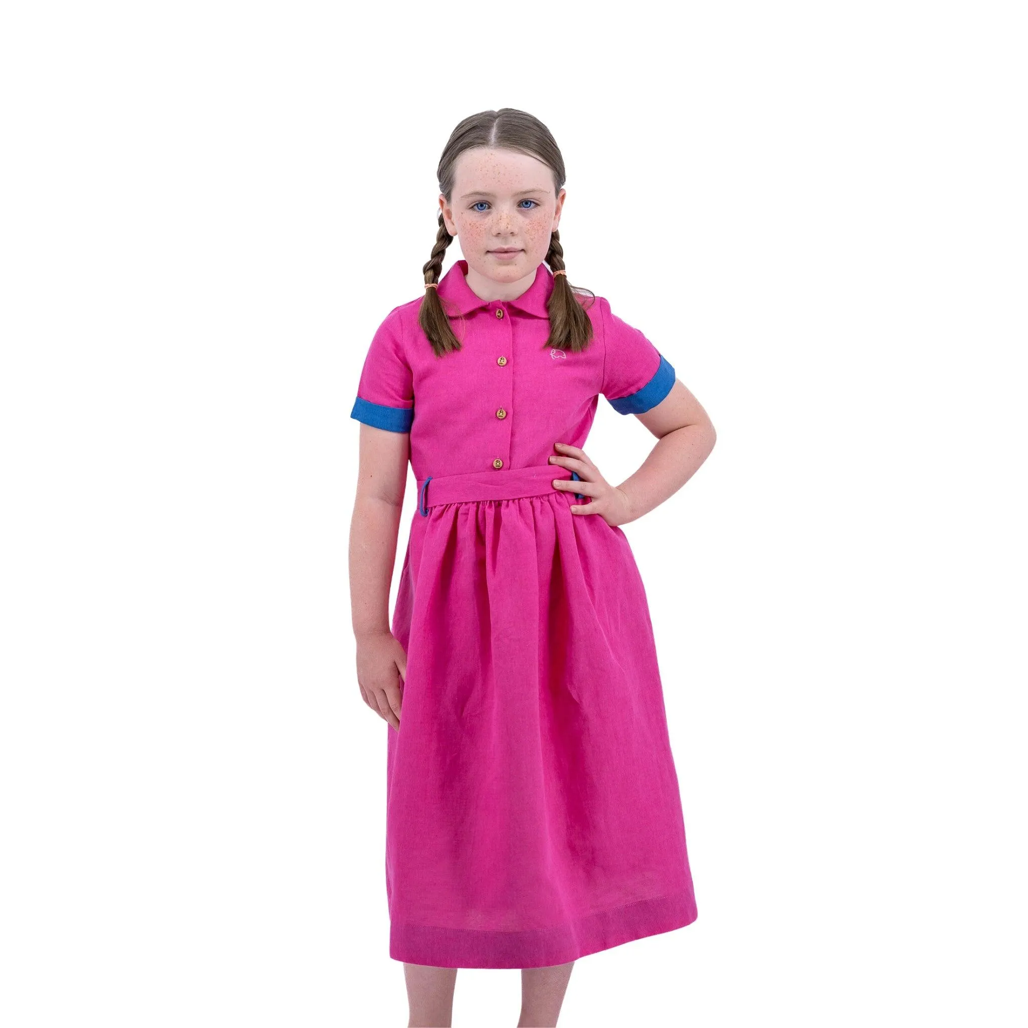 Sustainable Summer Fun: Eco-Friendly Fuchsia Linen Dress