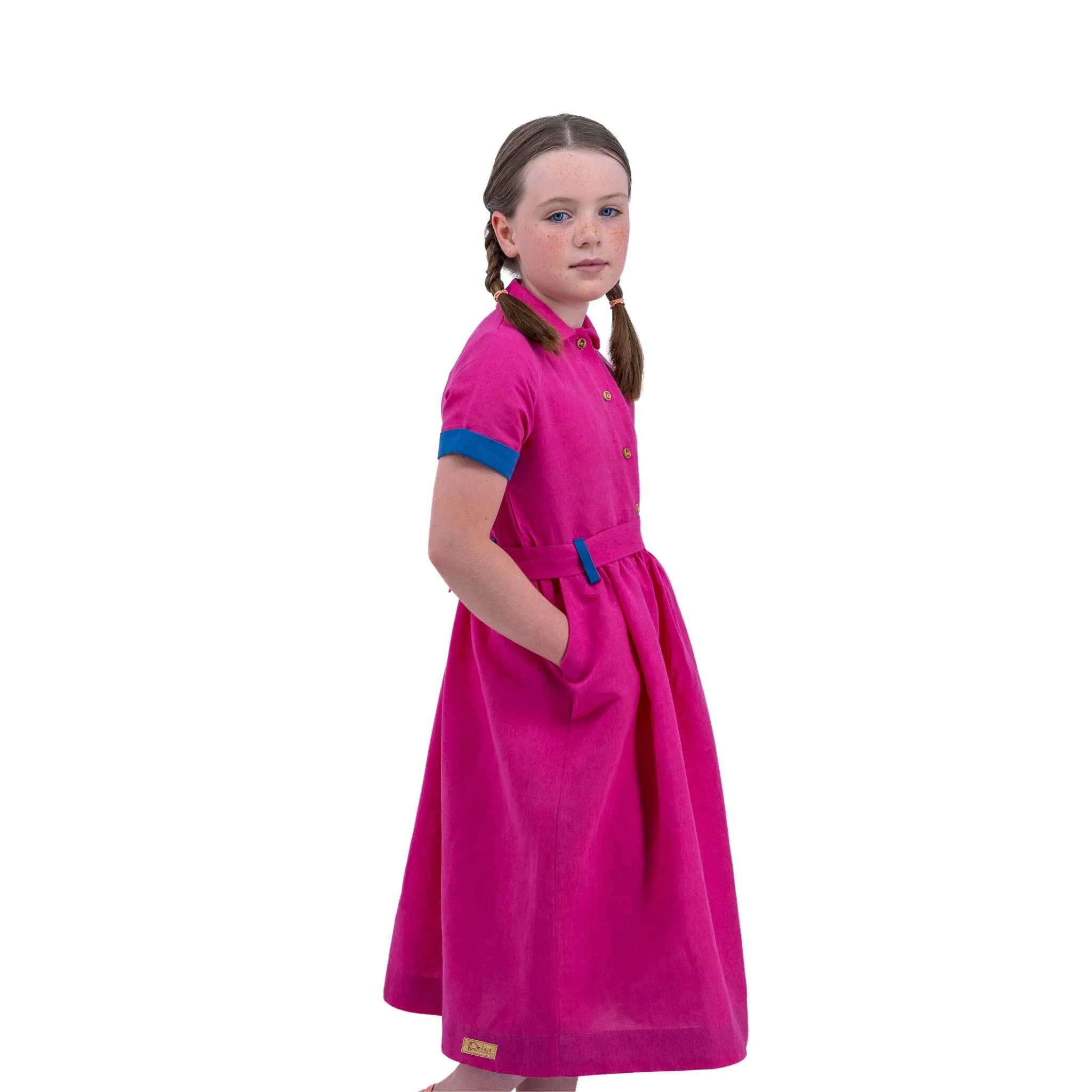 Sustainable Summer Fun: Eco-Friendly Fuchsia Linen Dress