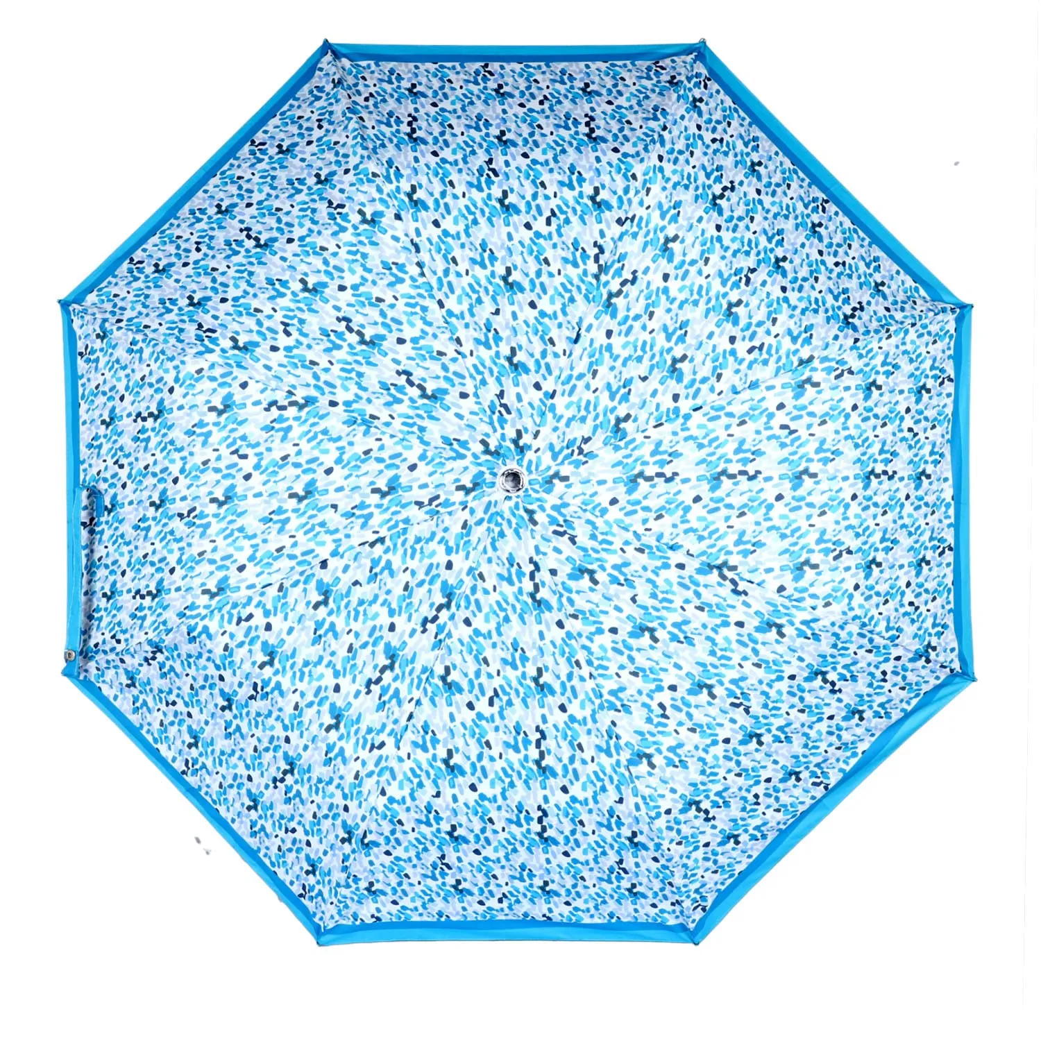 THE CLOWNFISH Umbrella 3 Fold Auto Open Waterproof Pongee Double Coated Silver Lined Umbrellas For Men and Women (Printed Design- Sky Blue)