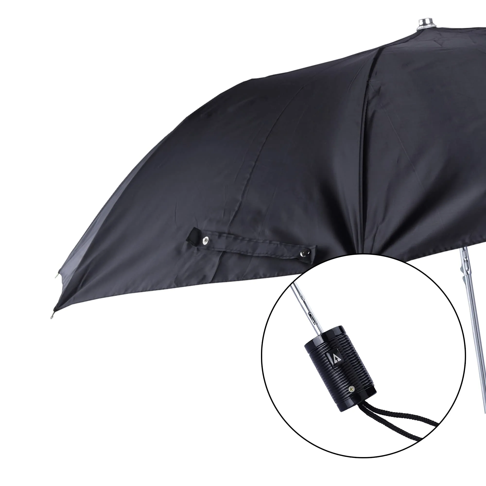 THE CLOWNFISH Umbrella Mist Series 2- Fold Auto Open Waterproof Water Repellent 190 T Polyester Double Coated Silver Lined Umbrellas For Men and Women (Plain Black)