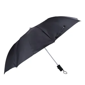 THE CLOWNFISH Umbrella Mist Series 2- Fold Auto Open Waterproof Water Repellent 190 T Polyester Double Coated Silver Lined Umbrellas For Men and Women (Plain Black)