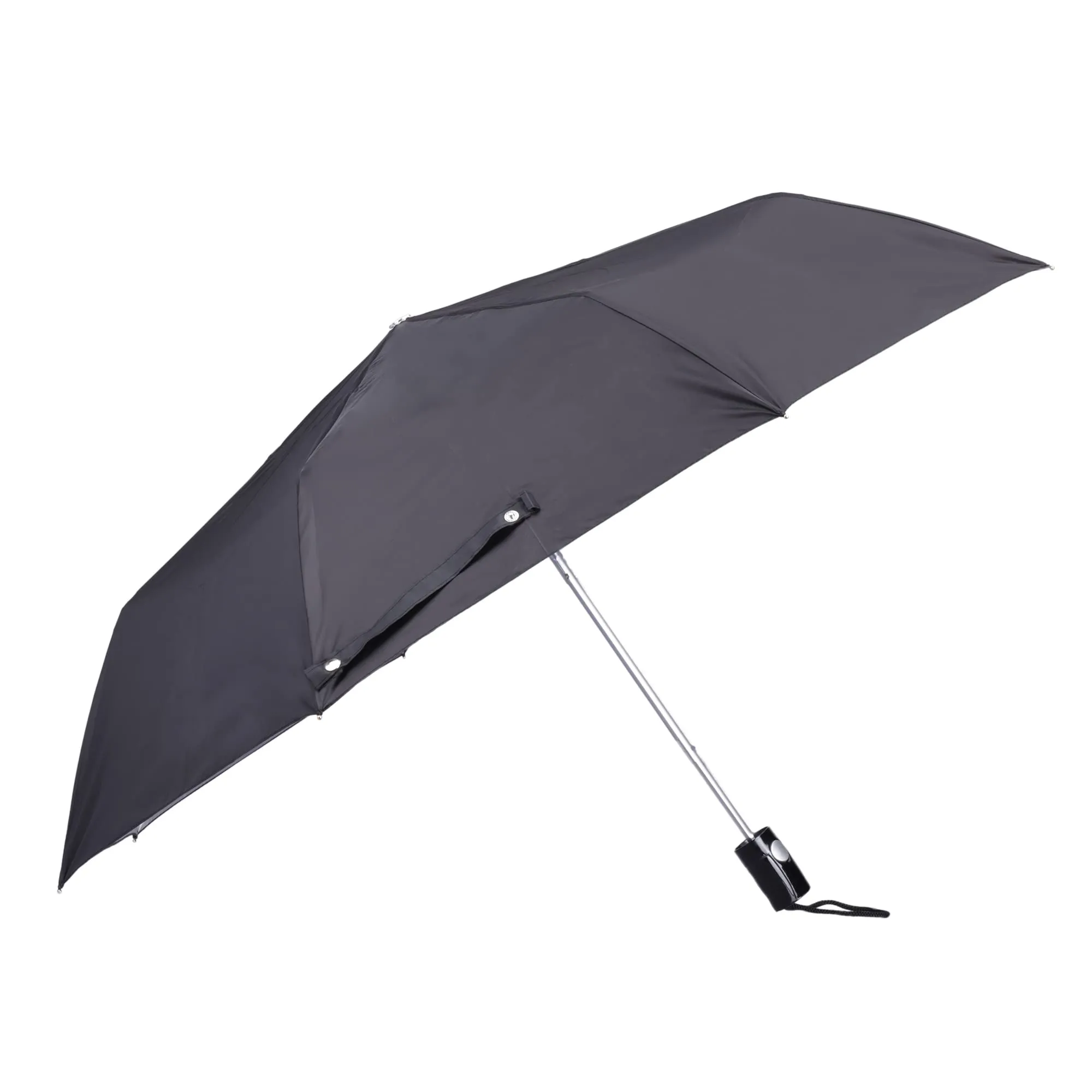 THE CLOWNFISH Umbrella Savior Series 3 Fold Auto Open Waterproof 190 T Polyester Double Coated Silver Lined Umbrellas For Men and Women (Black)