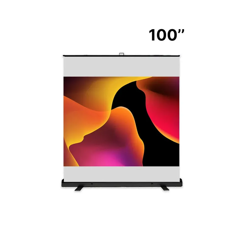 the MUBU Alpha Portable Pull Up Projector Screen with Stand