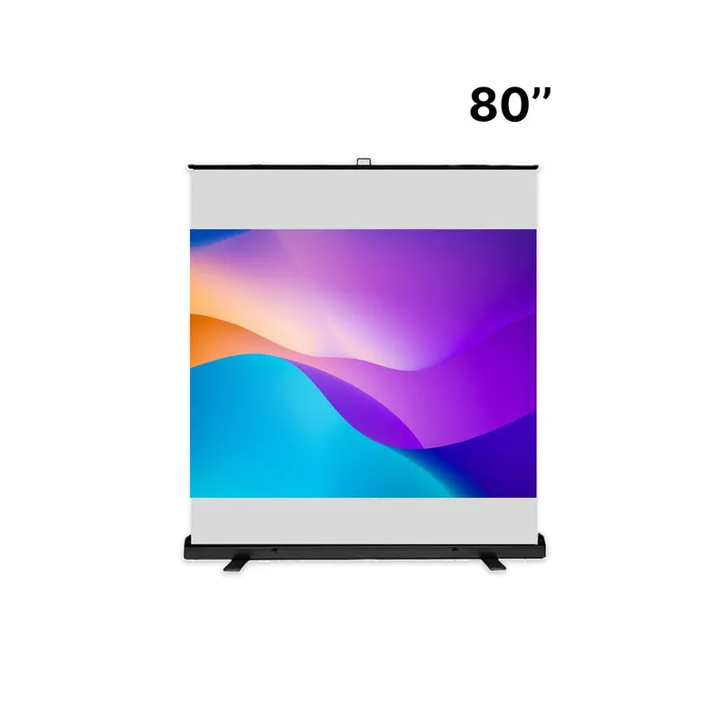 the MUBU Alpha Portable Pull Up Projector Screen with Stand