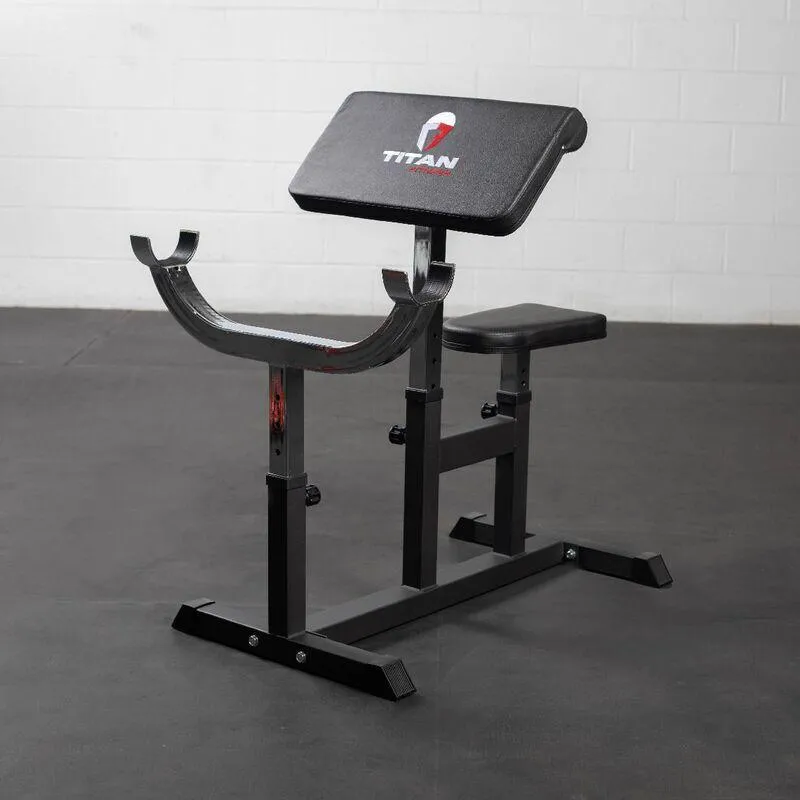 Titan Adjustable Preacher Curl Station