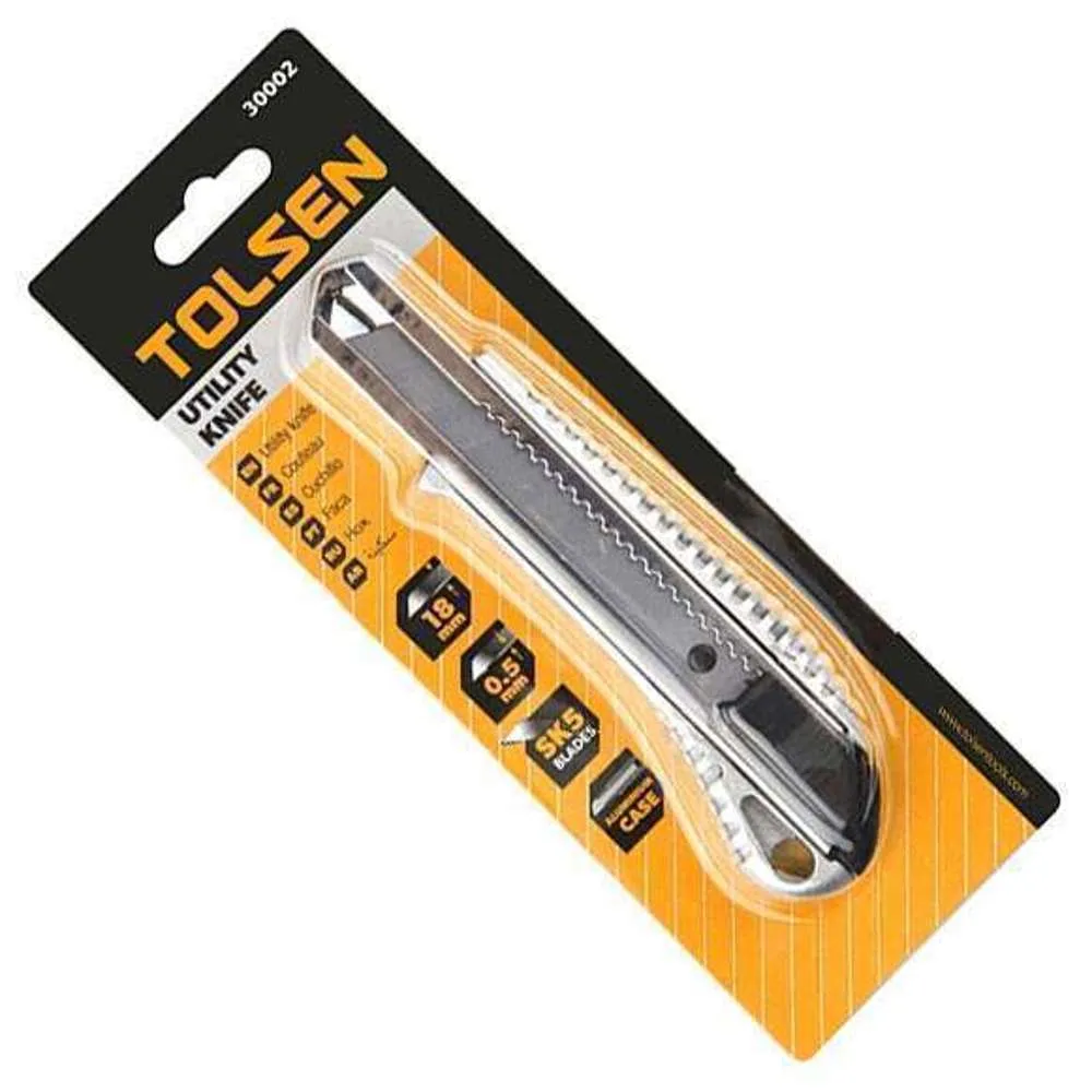 Tolsen Utility Knife Snap-Off Blade Alu Case 18 x 100mm