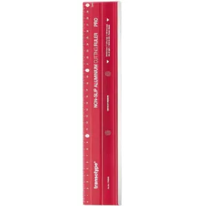 Transotype - Non Slip Aluminium Cutting Ruler Pro - 30 X 3.5 Cm