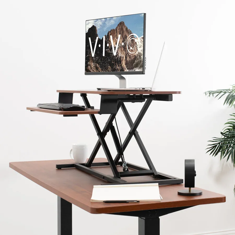 VIVO32" Height Adjustable Standing Desk Monitor Riser