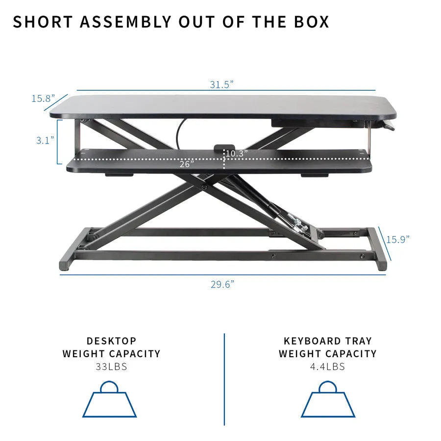 VIVO32" Height Adjustable Standing Desk Monitor Riser