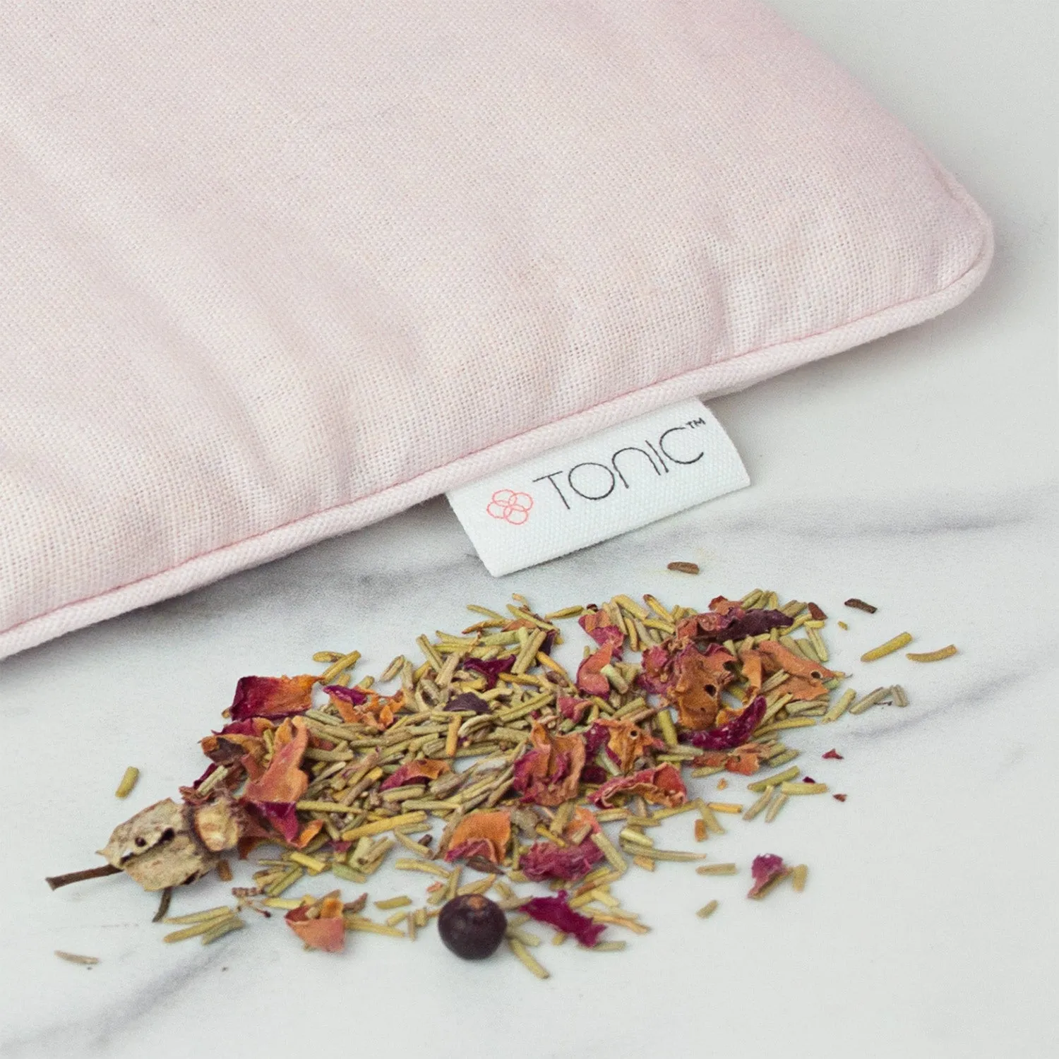 Weighted Eye Pillow - Luxe Linen Blush