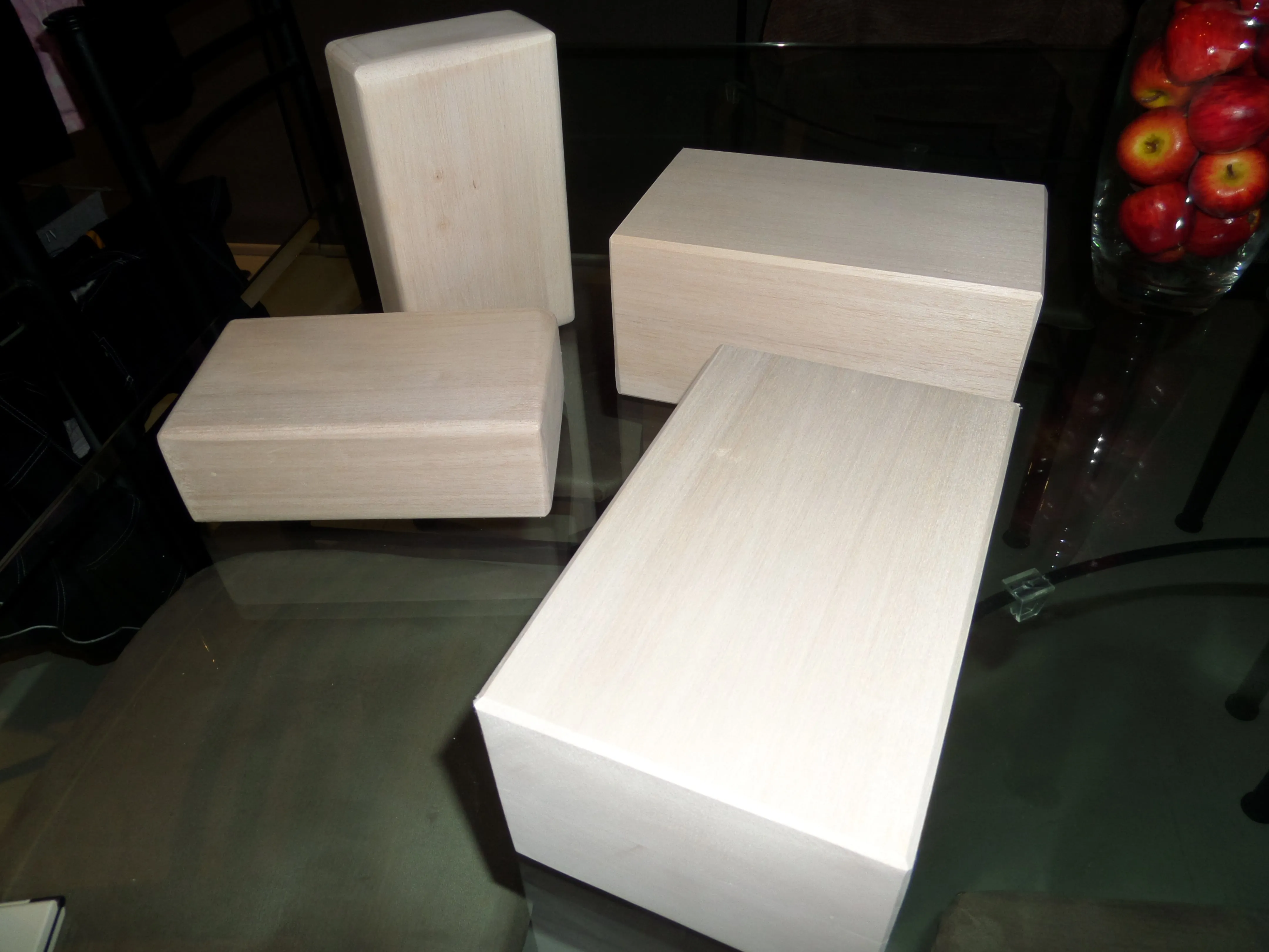 Yoga blocks for Pilates and Yoga in Raw balsa wood