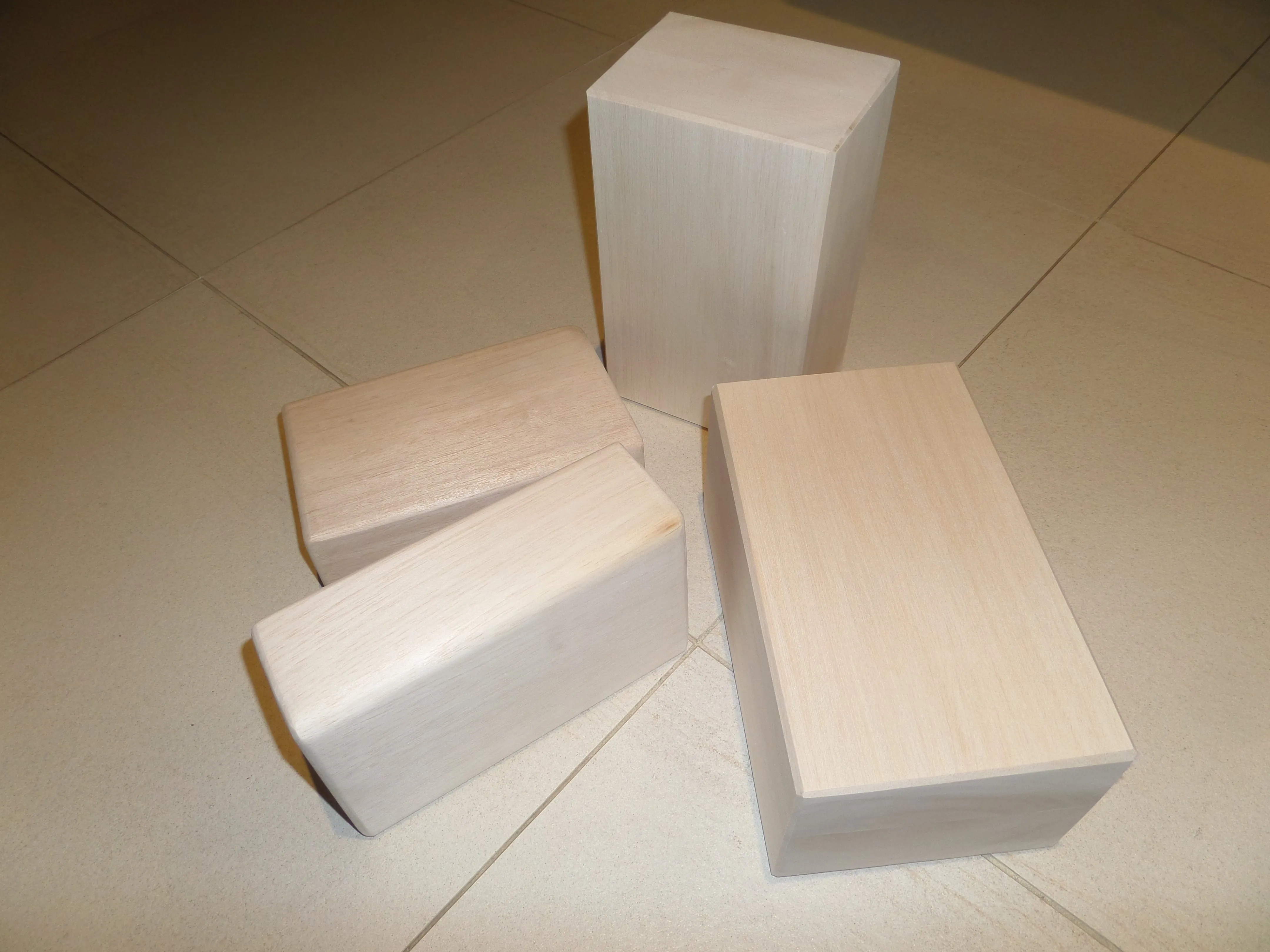 Yoga blocks for Pilates and Yoga in Raw balsa wood